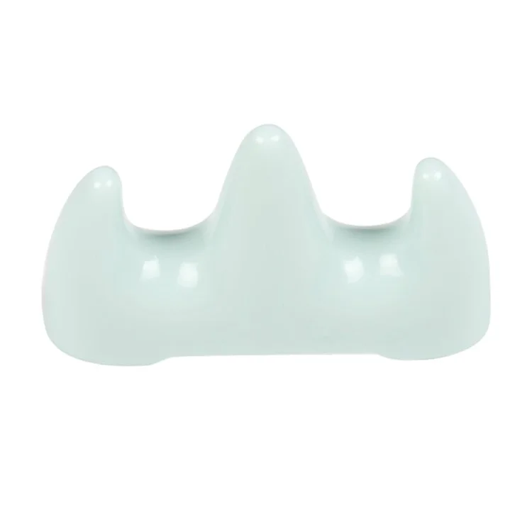 Plastic Chinese Calligraphy Pen Holder Imitated Jade Brush Rack Pen Rest Stand Shelf for Holding 2 Pens