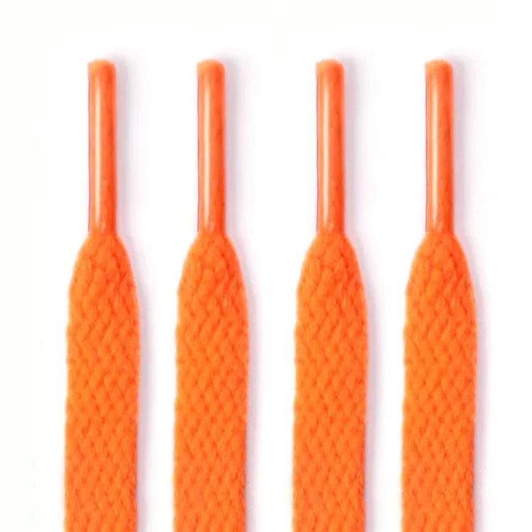 1 Par de Cadarços Antidesgaste Substitutos Cadarços de Sapato Fios Planos de Poliéster Cordas de Sapato (120CM) - Laranja Fluorescente