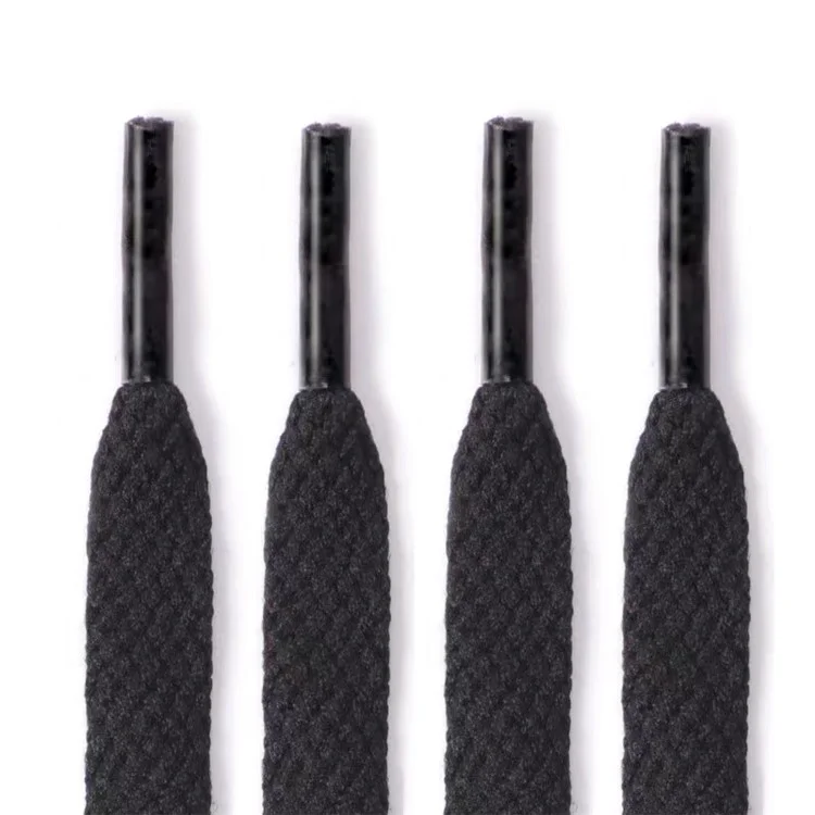 SX-0201 1 Paio di Lacci per Scarpe Resistenti alle Lacrime, Design Piatto in Filato di Poliestere, Stringhe per Scarpe (90CM) - Nero