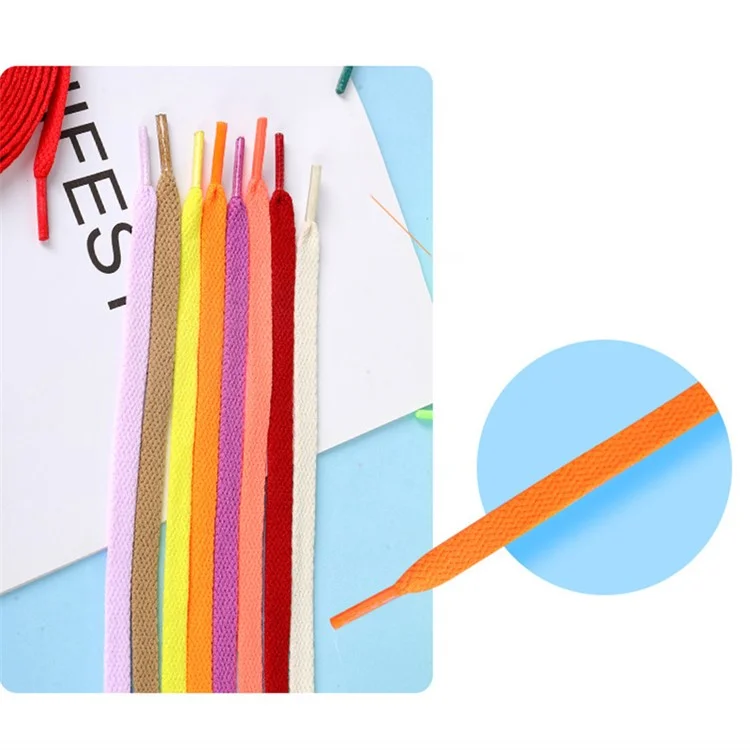 SX-0201 1 Pair Tear-resistant Shoelaces Flat Design Polyester Yarn Shoe Laces Strings (90CM) - Red