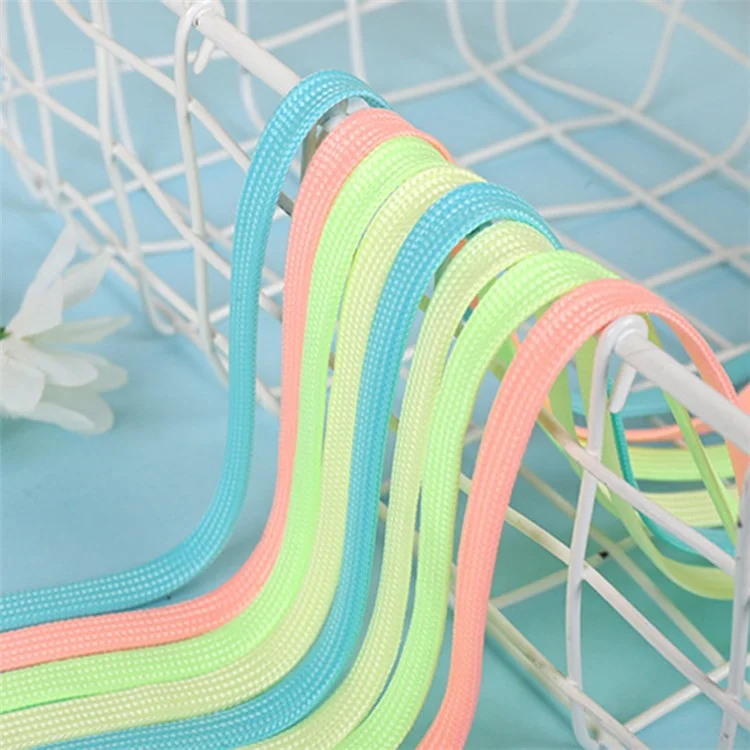 SX-0201 1 Pair Sneaker Shoelaces Shoe Laces Flat Design Polyester Yarn Running Shoes Strings (120CM) - Light Yellow