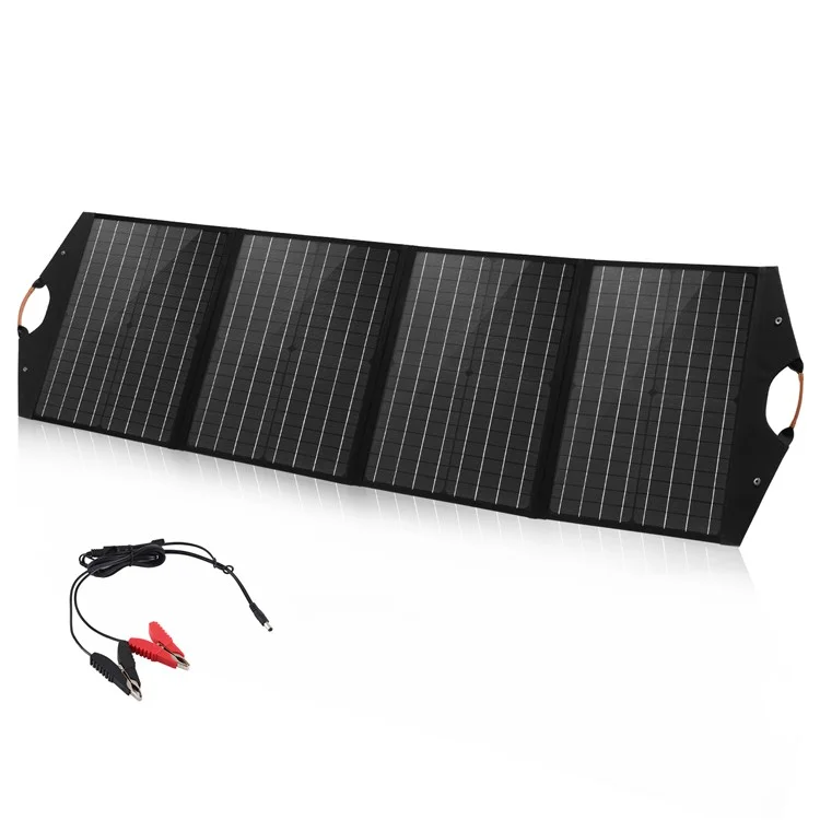 Haweel HWL2766B 100W 4 Vezes 4 Vezes Monocristalina Painel Solar Pacote de Pacote de Móveis à Prova D'água ao ar Livre