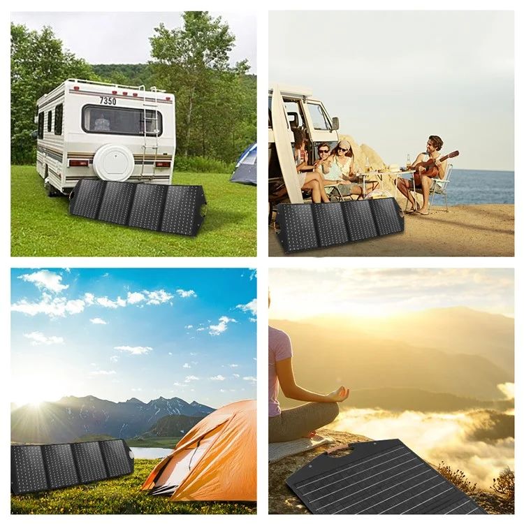 HAWEEL HWL2766B 100W 4-pliage Panneau solaire monocristallin Pack Chargeur mobile extérieur étanche