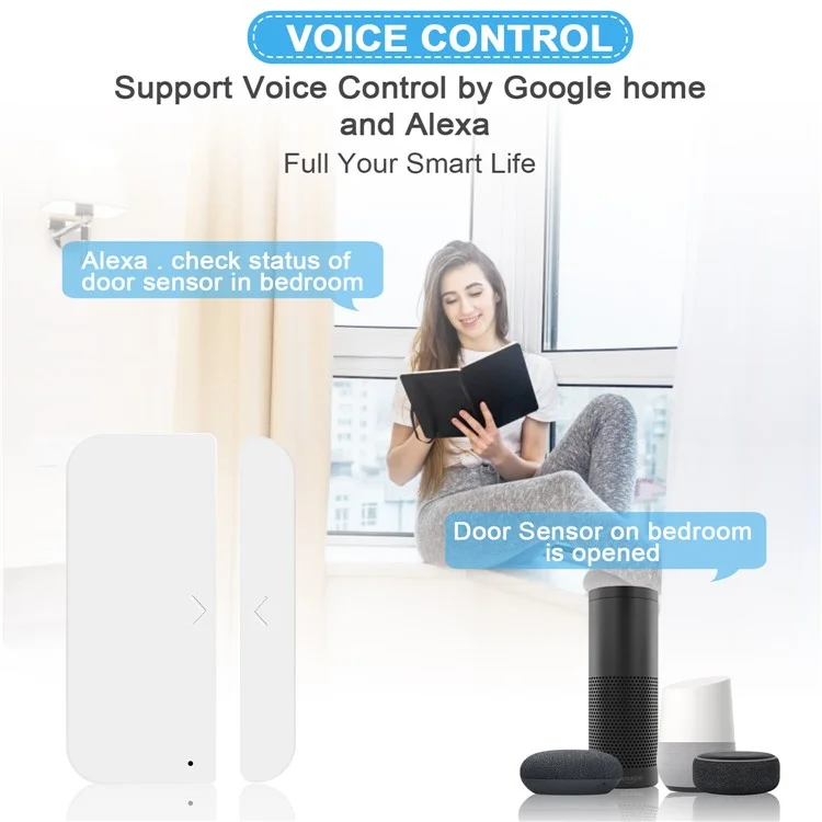 Ly-121 Tuya WiFi Finestra Sensore Finestra Smart Contatto Detettore Aperto