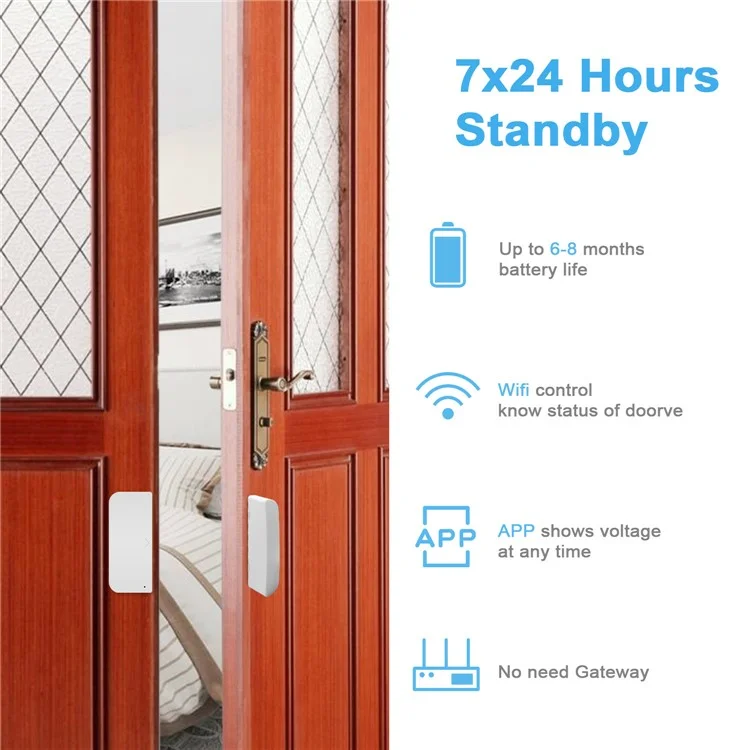 LY-121 TUYA WiFi Door Window Sensor Smart Contact Sensor Door Open Detector