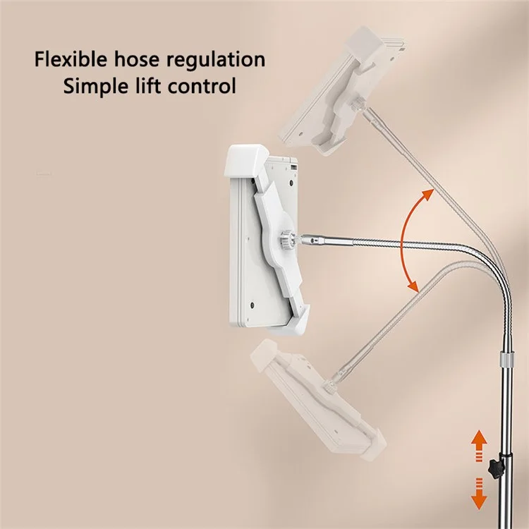 X&X For Exideal / Seayeo Skin Beauty Lamp Flexible Hose Bracket Floor Stand with Tablet Clip