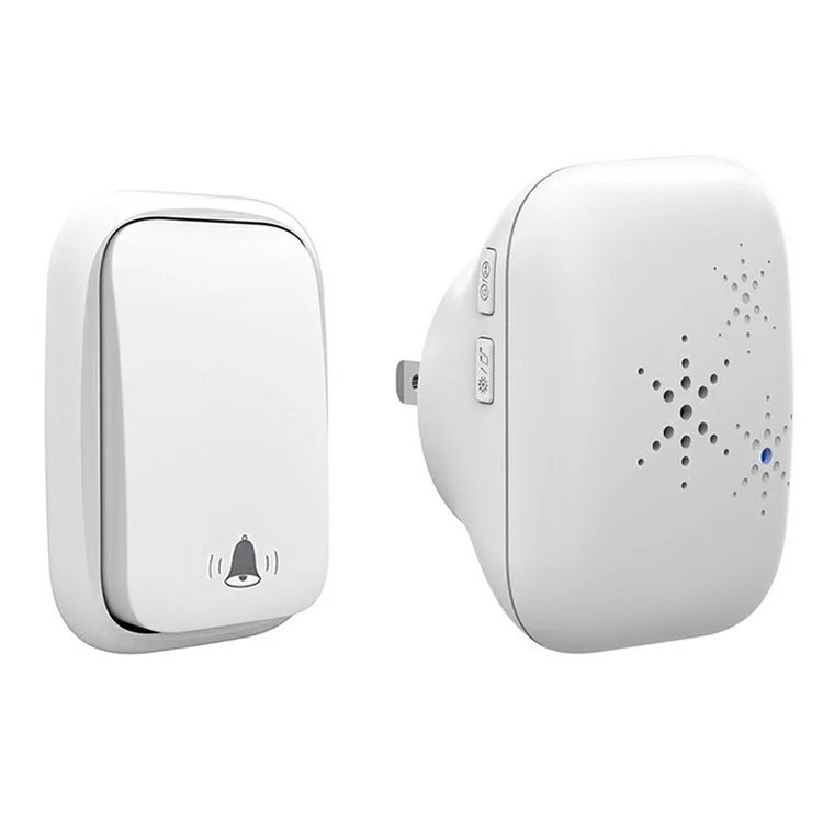 WHM01 US Plug Home Door Bell Chime Kit Wireless Doorbell (1 Transmitter+1 Receiver) - White