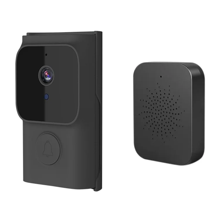 Sonnette vidéo intelligente Y8 avec conversation vocale à distance Tuya APP Caméra HD Vision nocturne infrarouge - Noir