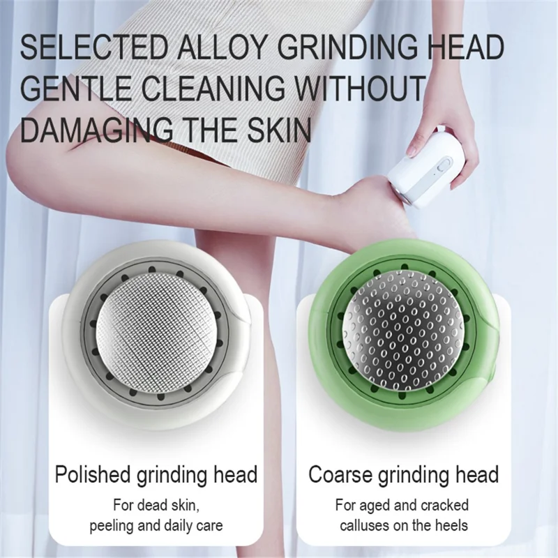 HE-J002 Dual Speed Electric Foot Grinder Calluses Remover Pedicure Tool (CE Certified) - Green