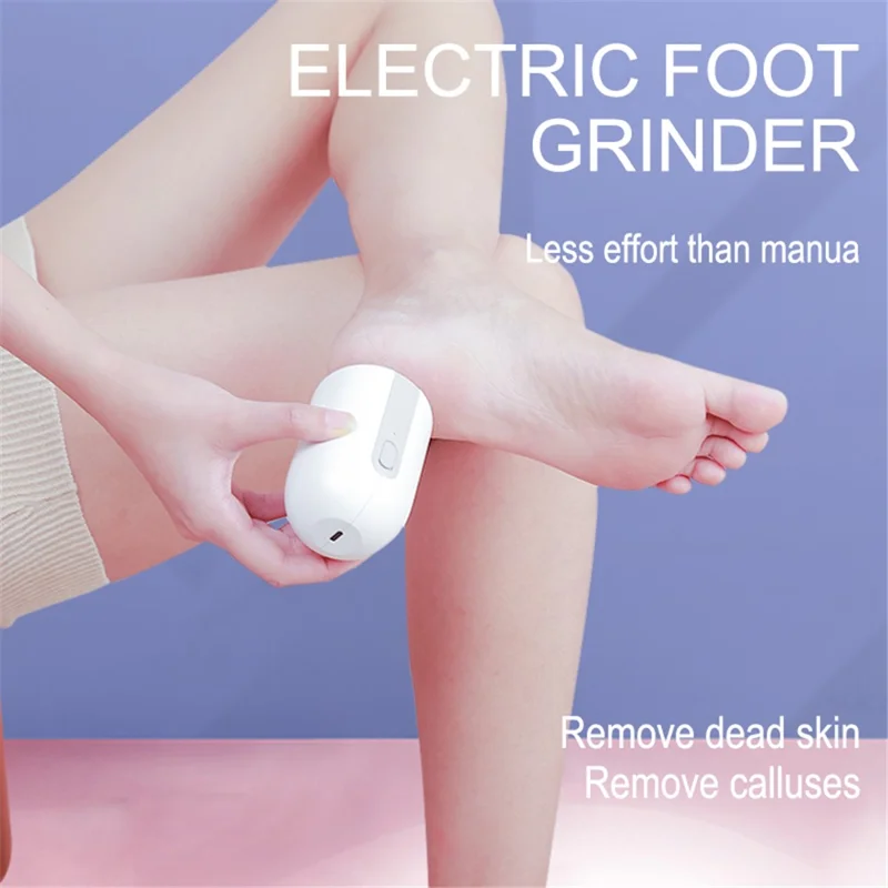 HE-J002 Dual Speed Electric Foot Grinder Calluses Remover Pedicure Tool (CE Certified) - White