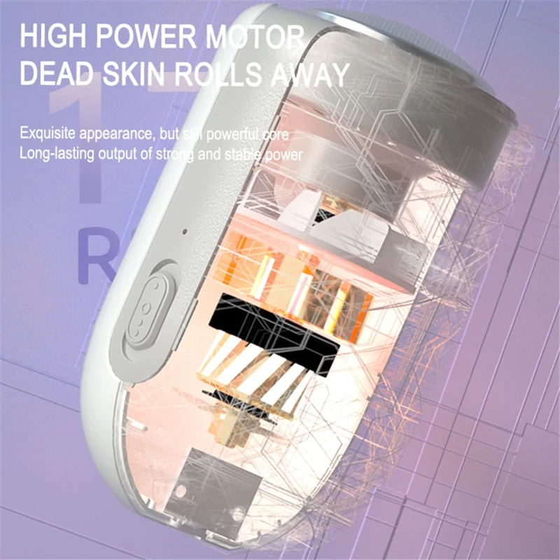 HE-J002 Dual Speed Electric Foot Grinder Calluses Remover Pedicure Tool (CE Certified) - White