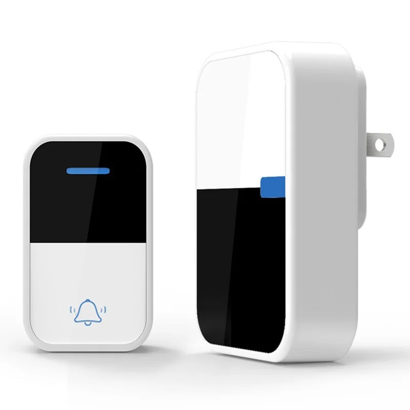 WHM05 Wireless Doorbell Self-Powered Remote Control Pressure Home Doorbell, US Plug
