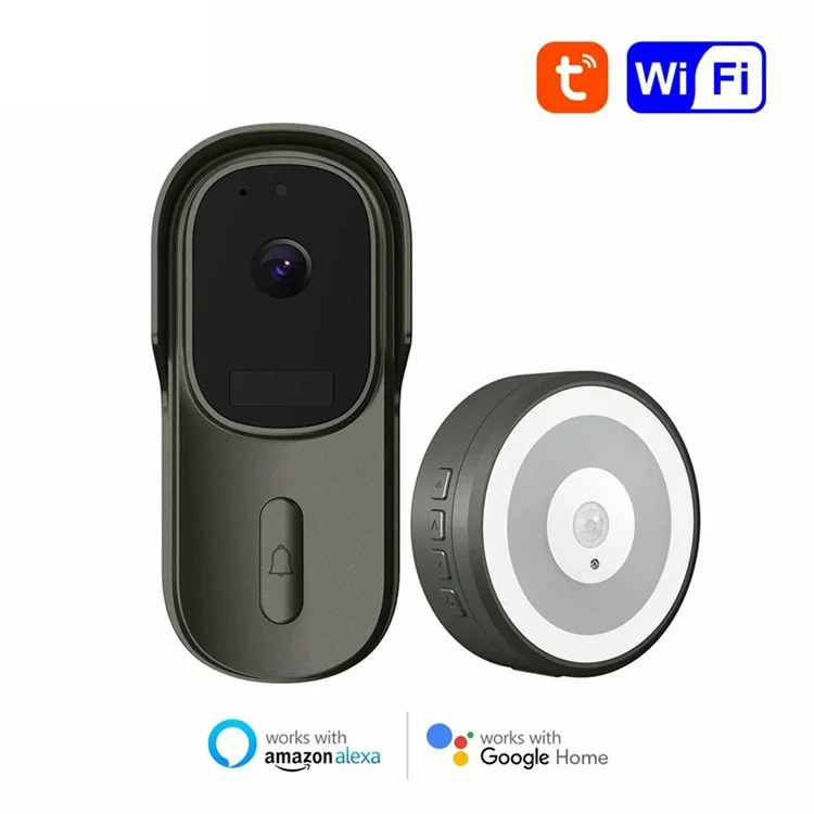 WF001 Tuya WiFi 1080P HD Smart Video Wireless Doorbell avec Ding-Dong