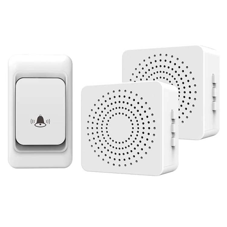 WHM06 USB Powered Wireless Doorbell Home Door Bell Kit (1 Transmitter+2 Receivers)