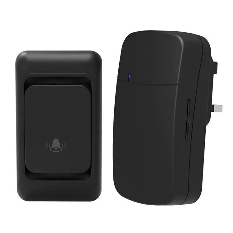 Sonnette d'entrée électronique sans fil WHM07, Plug UK - Noir