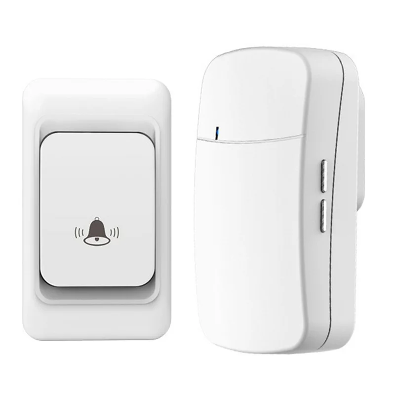 WHM07 Wireless Home Electronic Remote Digital Ding-Dong Doorbell, UK Plug - White