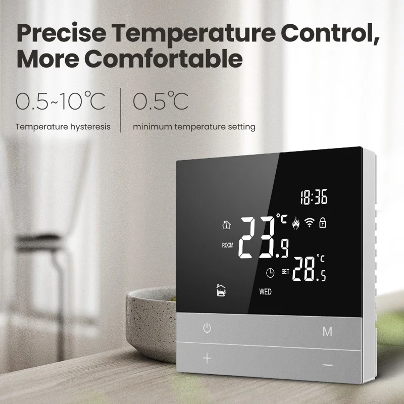 AVTTO WT300 Tuya LCD Touch Screen Smart Thermostat for Home Temperature Controller - WiFi-3A Boiler