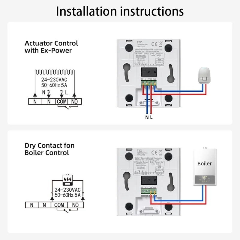 AVTTO ZWT07 ZigBee Tuya Smart Thermostat Cell Phone APP Temperature Controller