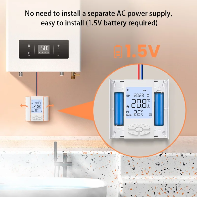 AVTTO ZWT07 ZigBee Tuya Smart Thermostat Cell Phone APP Temperature Controller