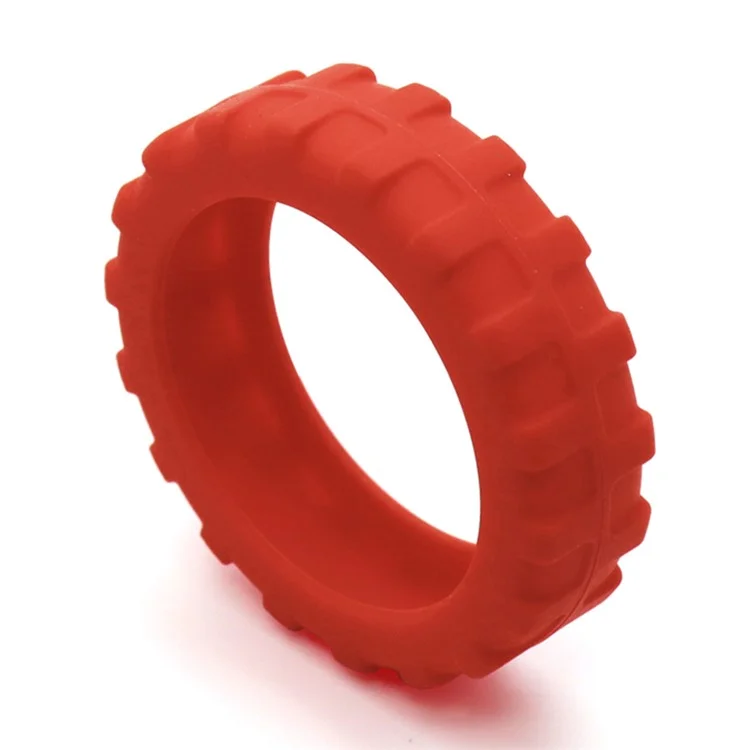 8 Piezas Reduce el Ruido Ruedas de Silicona Zapatos Ruedas de Equipaje Protector, Tamaño L - Rojo 