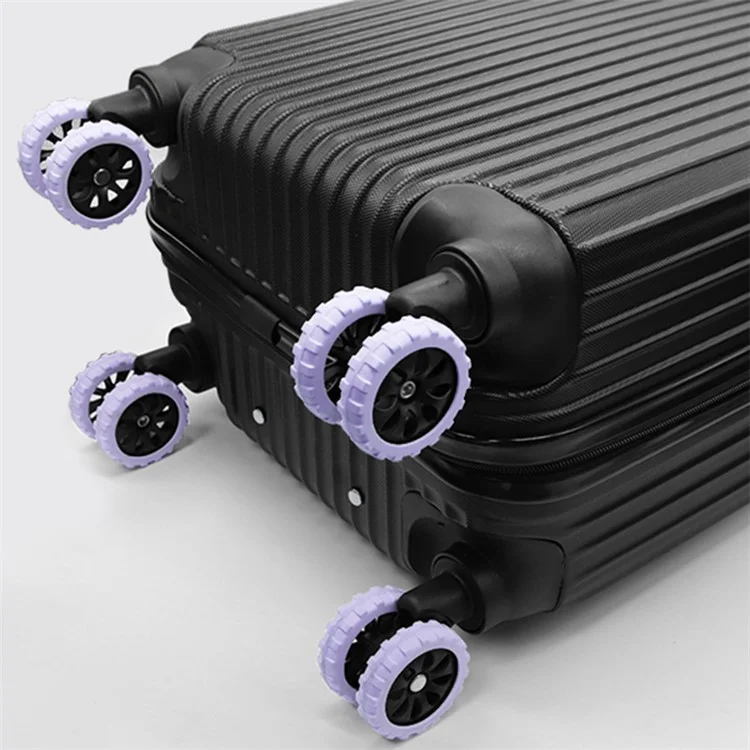 8 Piezas Reduce el Ruido Ruedas de Silicona Zapatos Ruedas de Equipaje Protector, Tamaño L - Rojo 