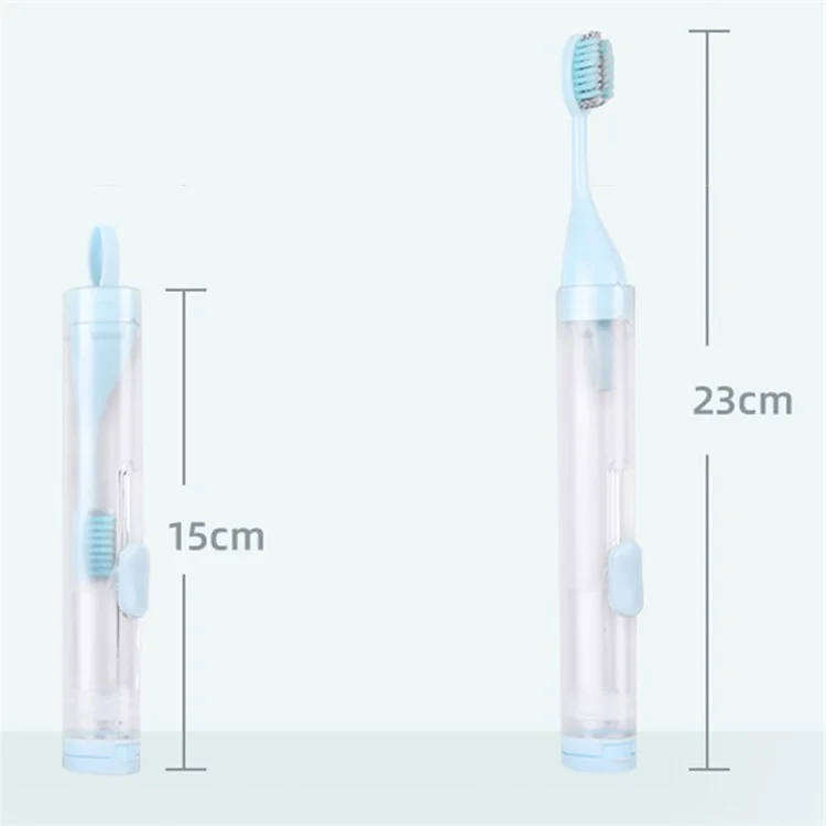 ETRAVEL 3 en 1 Ensemble de brosse à dents de voyage Brosse à dents orthodontique Dentifrice (sans BPA, pas d'AMM) - Bleu ciel