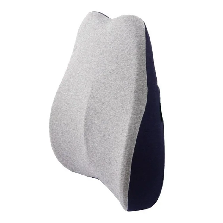 BEWALKER 45*40*10cm Central Decompression Memory Foam Lumbar Support Cushion - Navy Blue