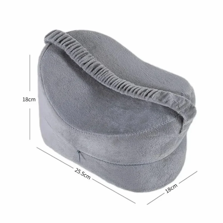 Almofada de Apoio Lateral para Gravidez com Memória de Espuma - 25,5 * 18 * 18 cm - Cinza