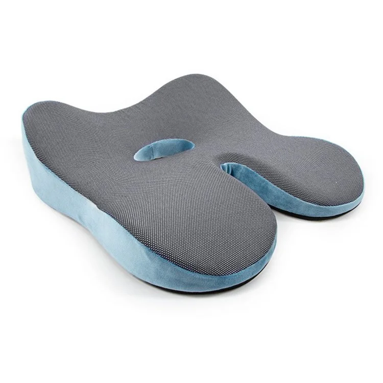 42*42*12cm Cuscino per Seduta Memory Foam Antiscivolo per Ufficio e Casa - Blu Lago