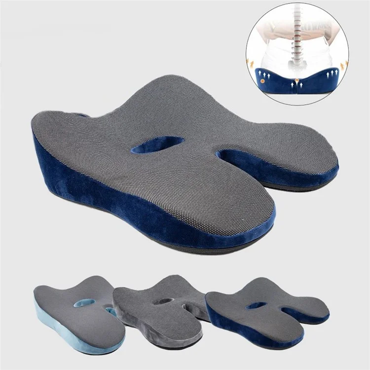 42*42*12cm Cuscino per Seduta Memory Foam Antiscivolo per Ufficio e Casa - Blu Lago
