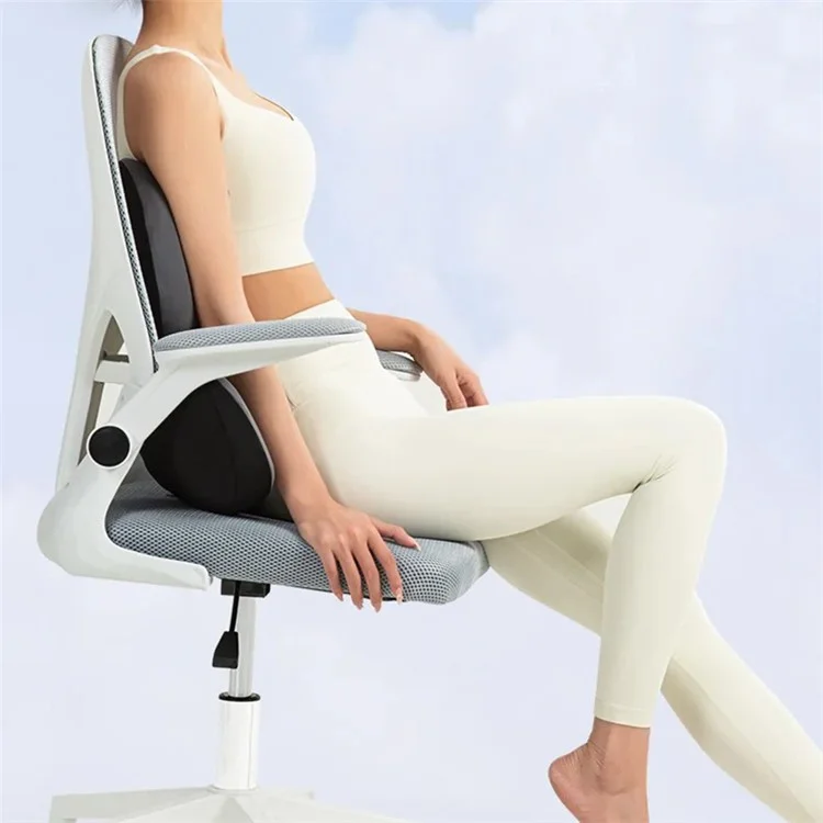 Подушка-подушка на талию Nap Memory Foam Fatigue Relieve Lumbar Cushion, 48,5 * 20,6 * 47 см - темно-серый
