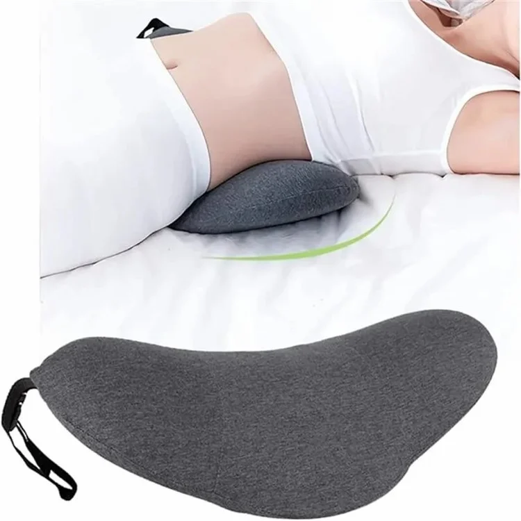 Car Seat Waist Cushion Memory Foam Sleep Waist Protection Cushion, 49x27x13.5cm - Dark Grey