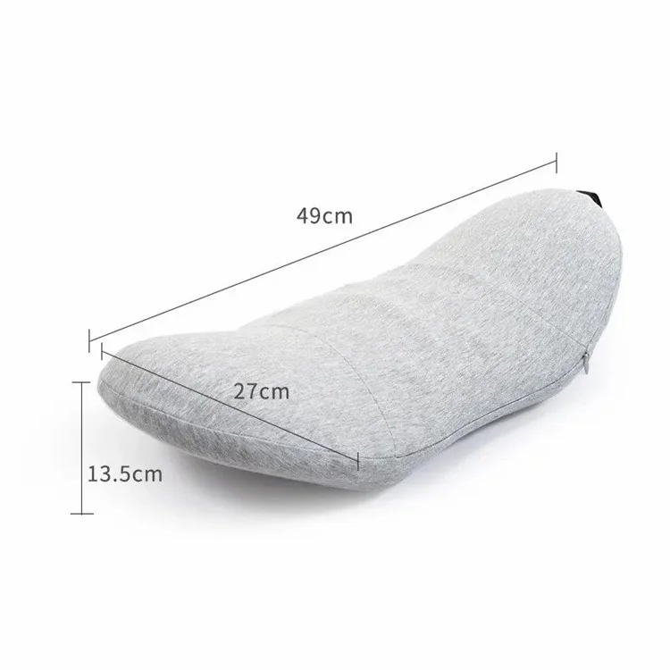 Car Seat Waist Cushion Memory Foam Sleep Waist Protection Cushion, 49x27x13.5cm - Dark Grey