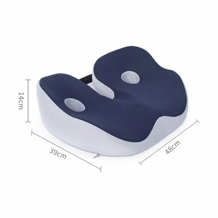 Cuscino in Memory Foam 48x39x14CM per Ufficio e Auto - Grigio