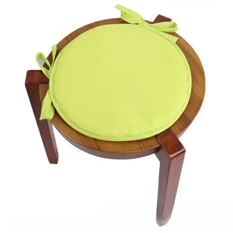 56357 30cm Round Soft Sponge Seat Pad Office Home Chair Cushion with Tie Rope - Beige