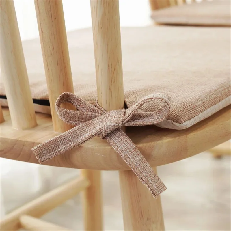 56366 40x40CM Imitation Linen Pad Chair Seat Cushion for Office Home Living Room - Khaki