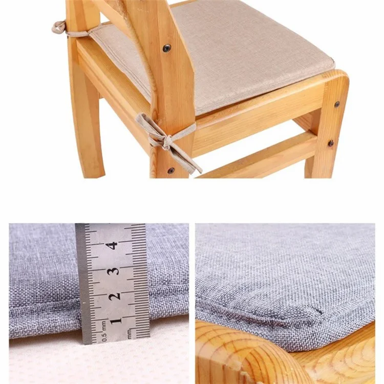 56366 40x40CM Nachahmung Leinenpolster Stuhlsitzkissen für Büro Zuhause Wohnzimmer - Khaki
