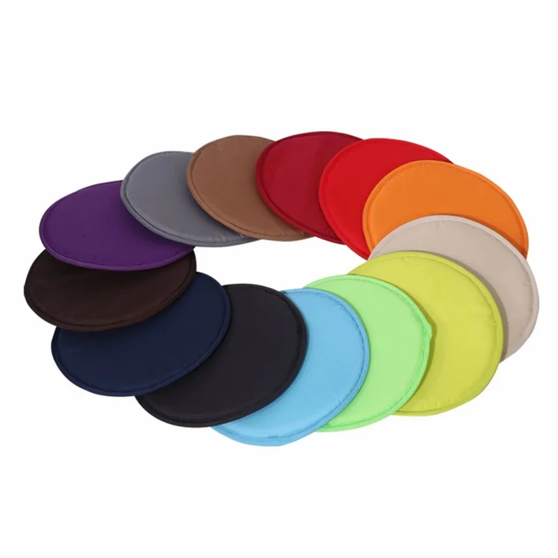 56358 30cm Candy Color Round Soft Sponge Seat Pad Thicken Home Chair Cushion - Brown