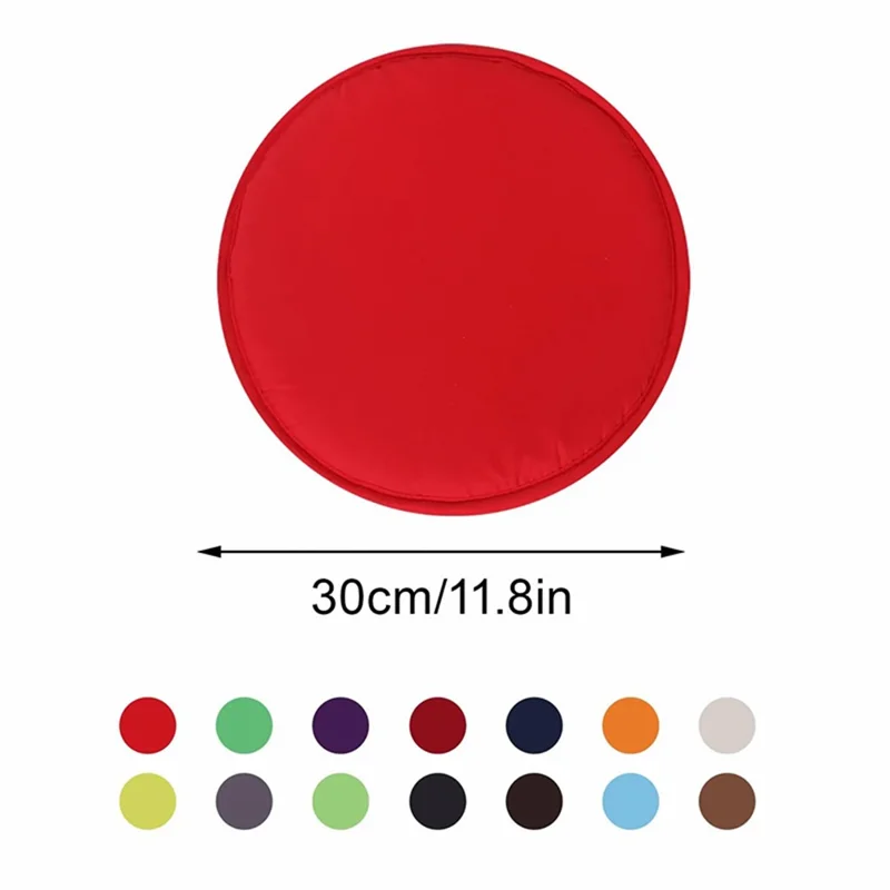 56358 30cm Candy Color Round Soft Sponge Seat Pad Thicken Home Chair Cushion - Brown