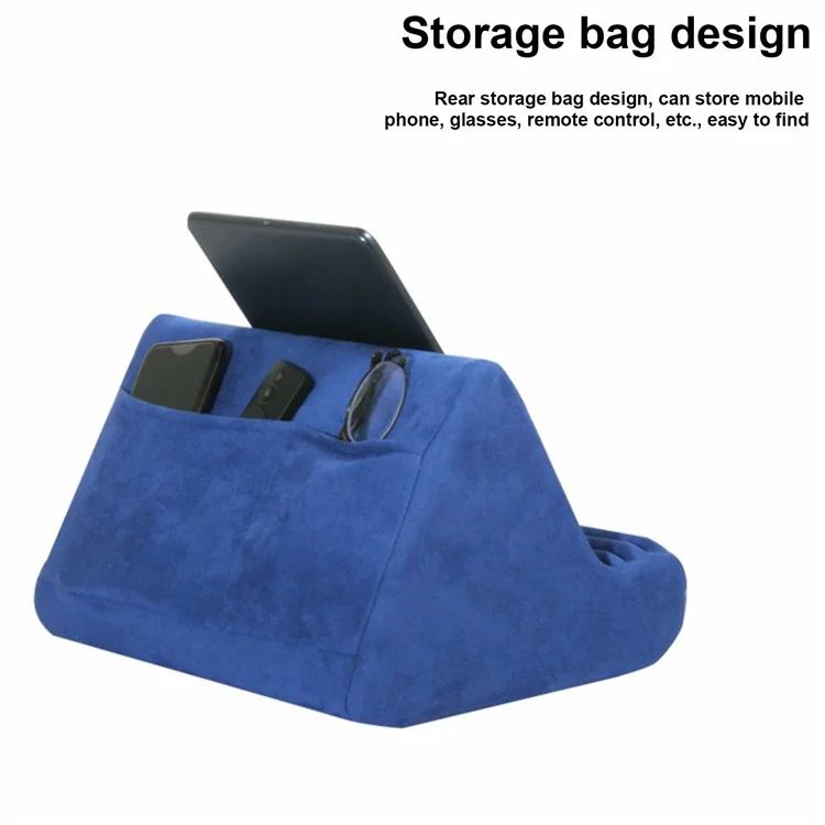ZJ02E Lazy Pillow Stand for Phones and Tablets Soft Pad Holder for iPhone 16 / 16 Plus / 16 Pro / 16 Pro Max - Sapphire