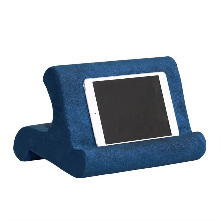 ZJ01C Lazy Pillow Stand for Phones and Tablets Cushion Stand for iPhone 16 / 16 Plus / 16 Pro / 16 Pro Max - Azul Marino