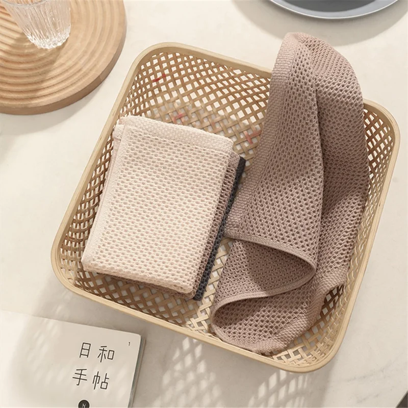 B1522 34x34CM Cotton Kitchen Towel Dishcloth Dish Washing Towel - Beige