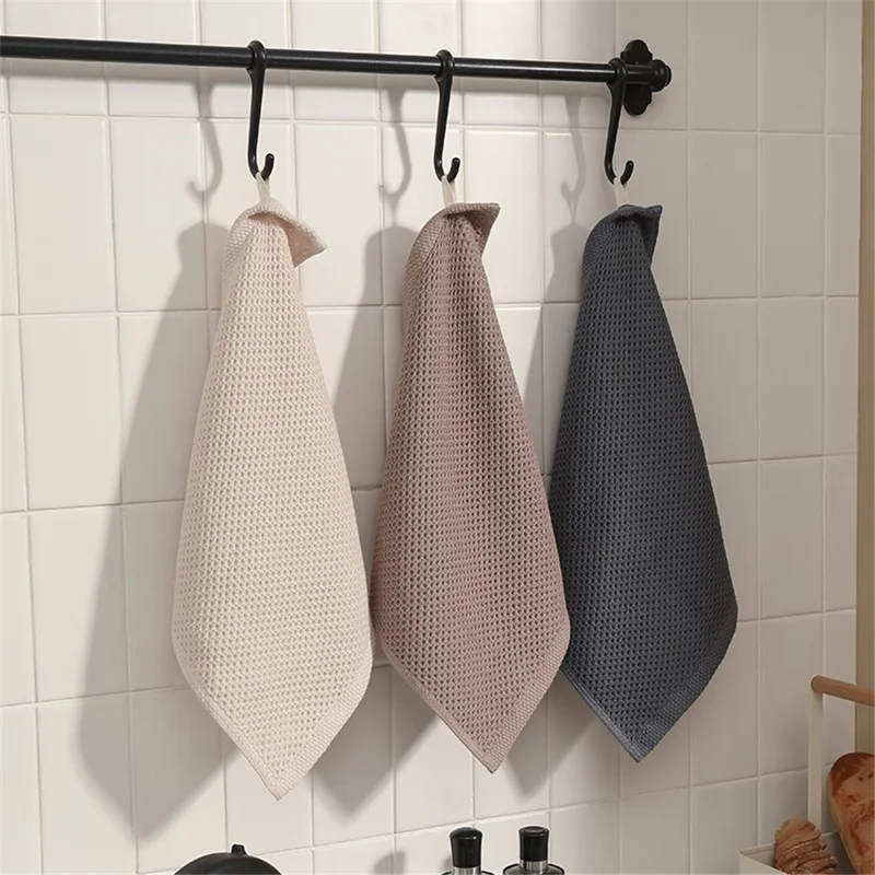 B1522 34x34CM Cotton Kitchen Towel Dishcloth Dish Washing Towel - Beige