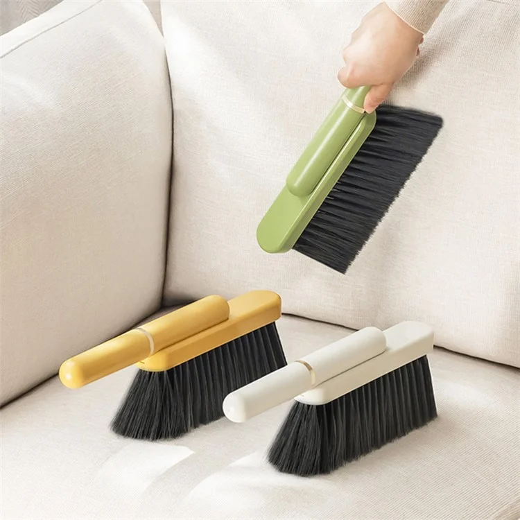 A5542 Hand Broom Brush Bristle Cleaning Brush for Sweeping Car Bed Couch Desk Sofa - White