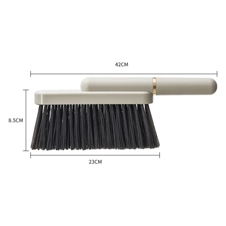 A5542 Hand Broom Brush Bristle Cleaning Brush for Sweeping Car Bed Couch Desk Sofa - White