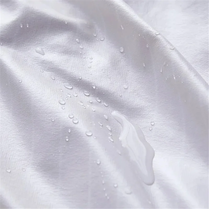 CL013 Bedding Mattress Protector Moisture-proof Elastic Striped Fitted Sheet, 200cmx200cmx30cm - Light Green