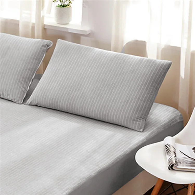 CL013 48x74CM Pure Cotton Terry Cloth Home Kids Pillowcase Home Washable Pillow Case - Grey