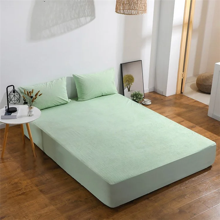 CL013 48x74CM Pure Cotton Terry Cloth Home Kids Pillowcase Home Washable Pillow Case - Light Green