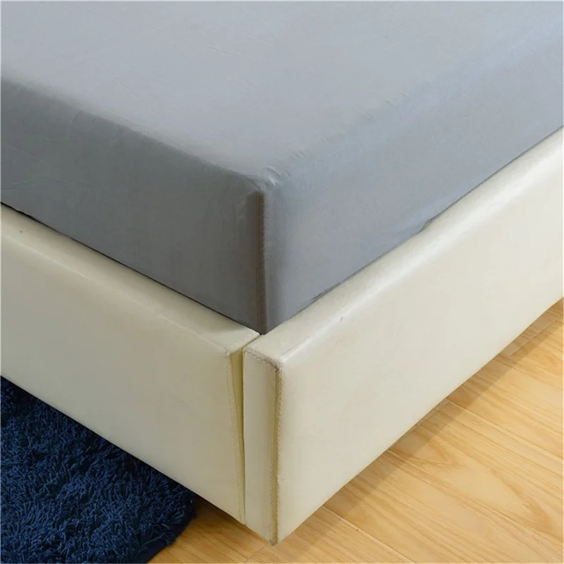CL001 200x220+20cm Solid Color Mattress Protective Cover Bed Fitted Sheet with 2 Pillowcases - CL001-35