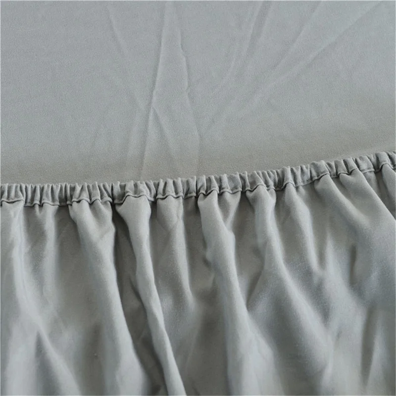 CL001 200x220+20cm Solid Color Mattress Protective Cover Bed Fitted Sheet with 2 Pillowcases - CL001-49